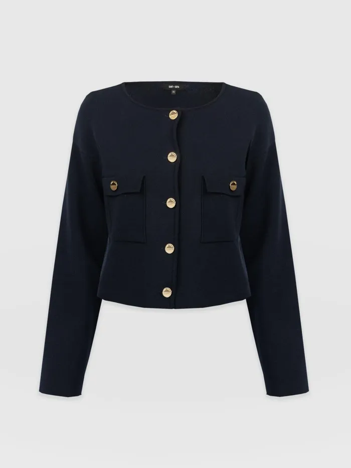 Saint And Sofia Coats and Jackets Women Maeva Knit Jacket 8211 Navy Navy