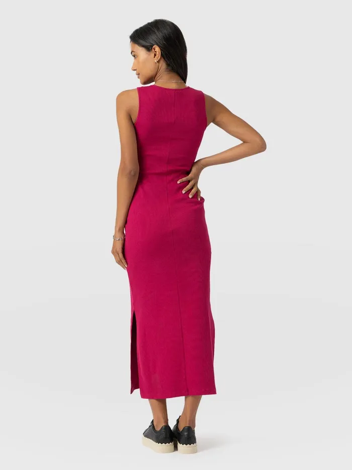 Saint And Sofia Dresses Women Axel Cut Out Dress 8211 Fuchsia Pink Fuchsia Pink