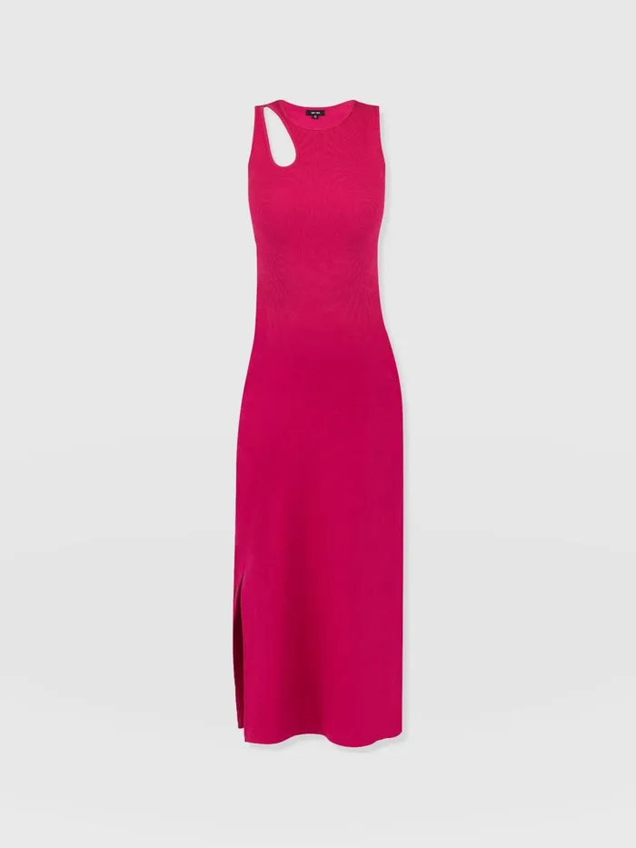 Saint And Sofia Dresses Women Axel Cut Out Dress 8211 Fuchsia Pink Fuchsia Pink