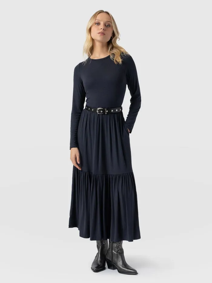 Saint And Sofia Dresses Women Greenwich Dress Long Sleeve 8211 Navy Navy
