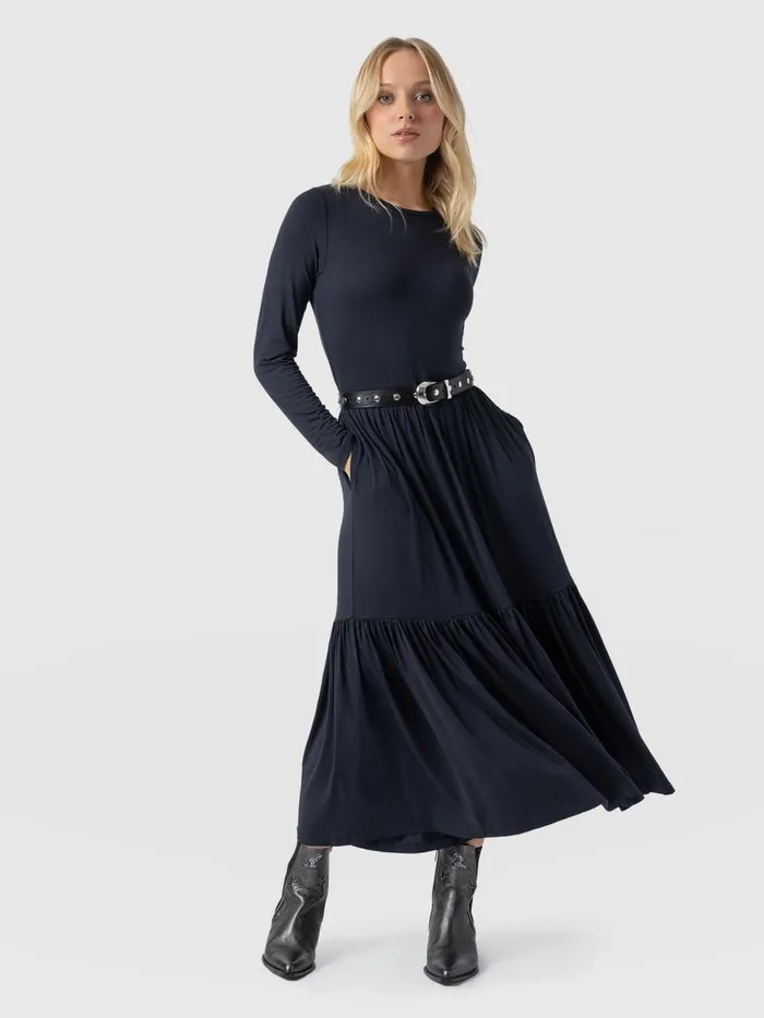 Saint And Sofia Dresses Women Greenwich Dress Long Sleeve 8211 Navy Navy
