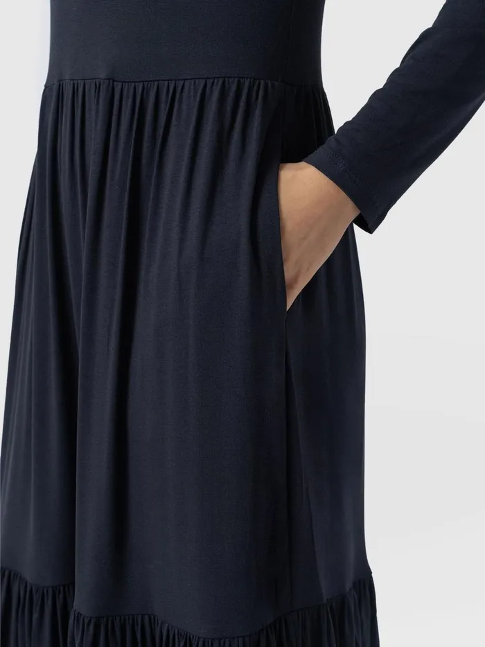 Saint And Sofia Dresses Women Greenwich Dress Long Sleeve 8211 Navy Navy