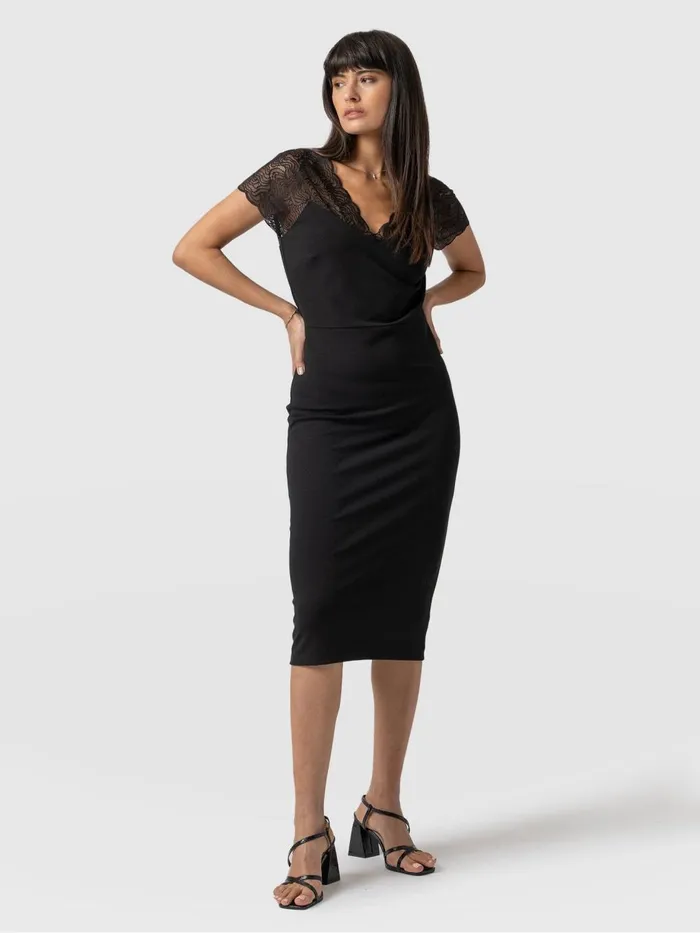 Saint And Sofia Dresses Women Sophia Lace Dress 8211 Black Black