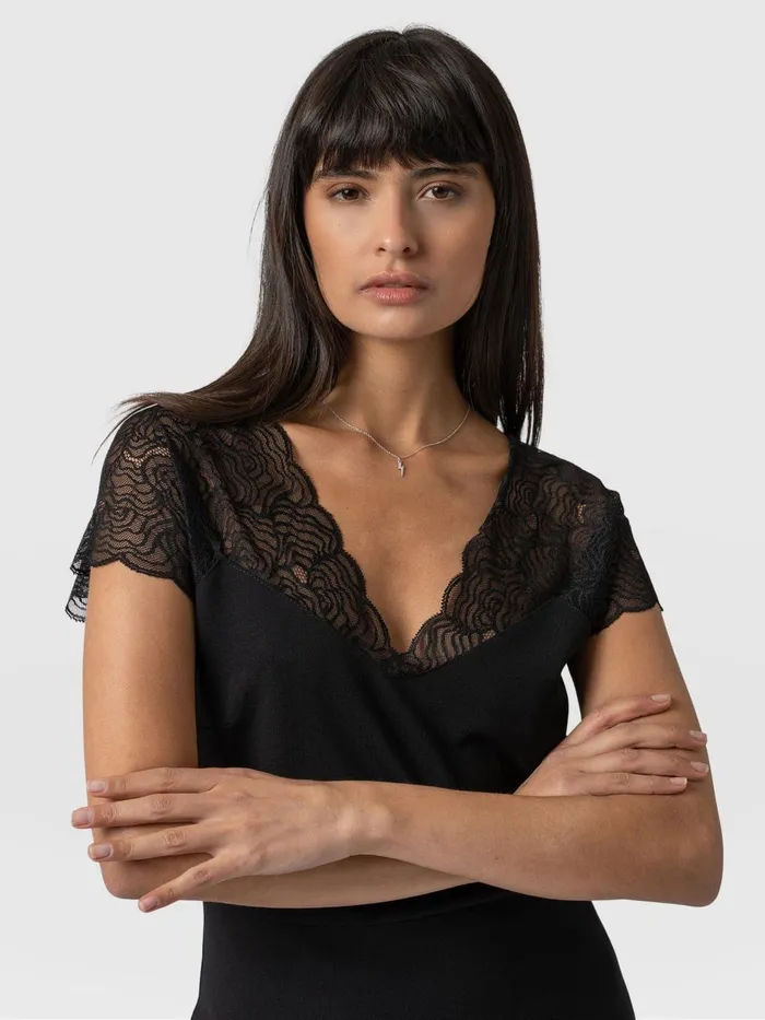 Saint And Sofia Dresses Women Sophia Lace Dress 8211 Black Black