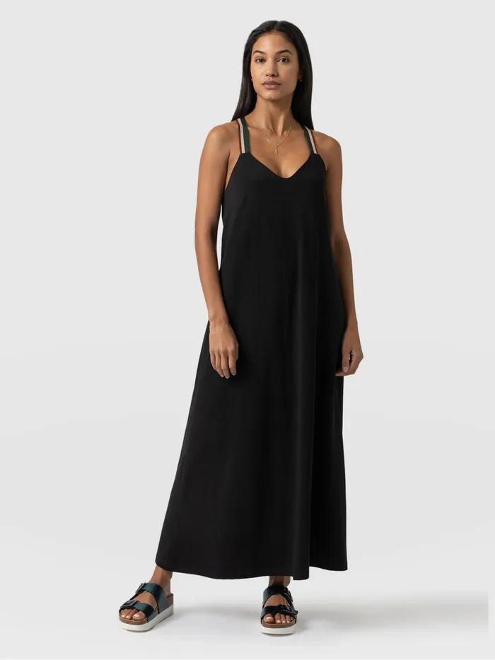 Saint And Sofia Dresses Women Sunset Dress Black 8211 Red Lurex Red Lurex
