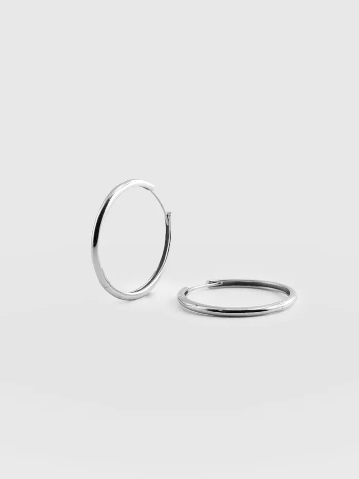 Saint And Sofia Earrings Women Classic Hoop Earrings 8211 Silver Silver
