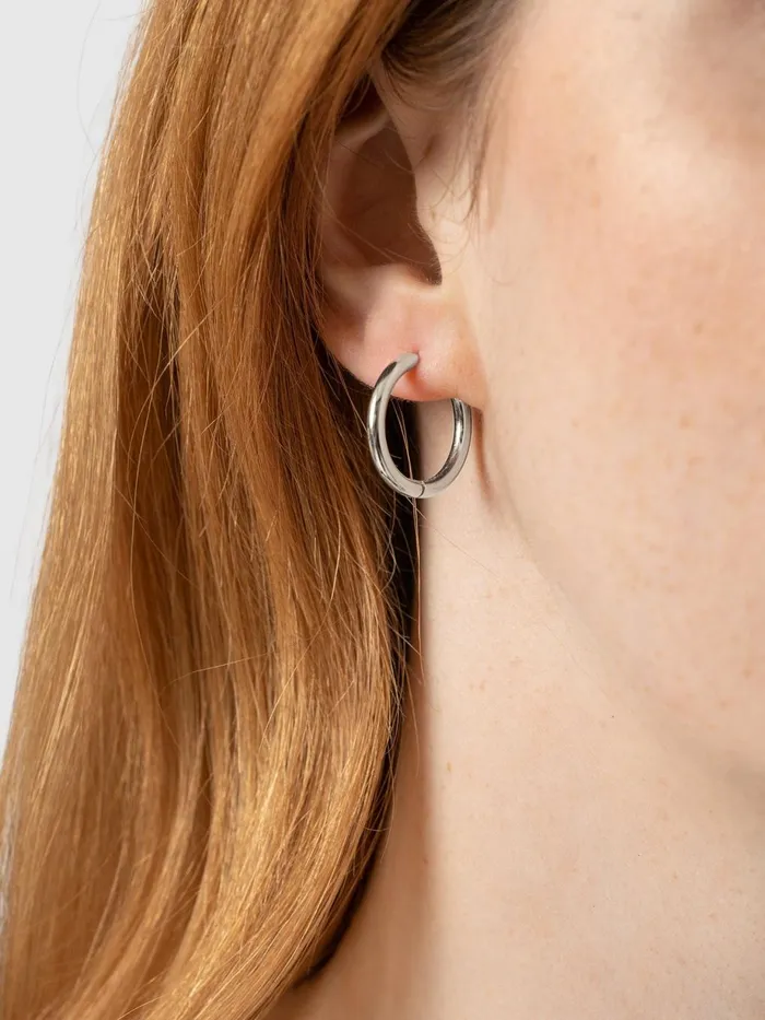 Saint And Sofia Earrings Women Classic Hoop Earrings 8211 Silver Silver