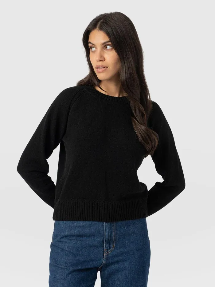 Saint And Sofia Knitwear Women Cambridge Cashmere Sweater 8211 Black Black