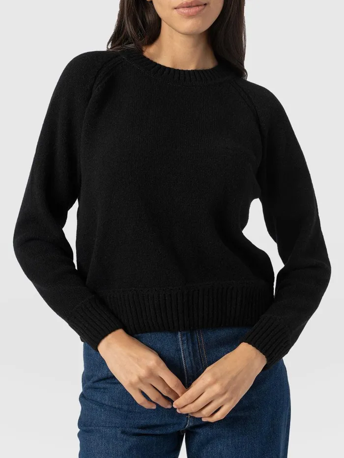 Saint And Sofia Knitwear Women Cambridge Cashmere Sweater 8211 Black Black