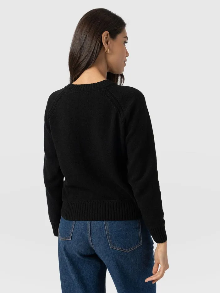 Saint And Sofia Knitwear Women Cambridge Cashmere Sweater 8211 Black Black