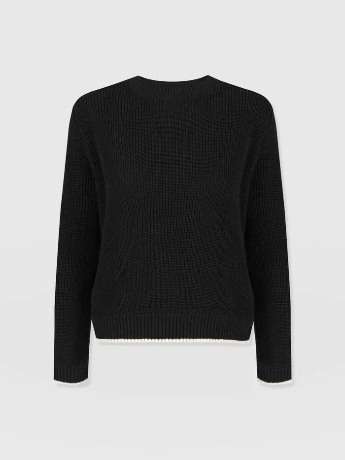 Saint And Sofia Knitwear Women Remy Crop Sweater 8211 Black Black