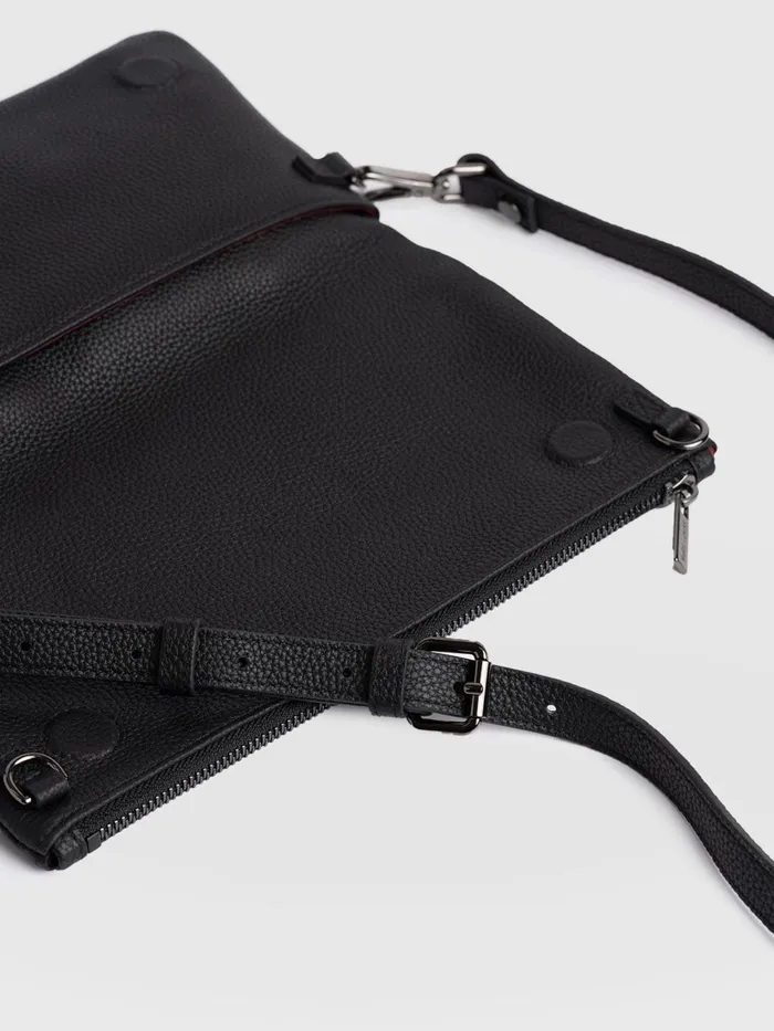 Saint And Sofia Leather Women Alexis Studded Clutch 8211 Black Black