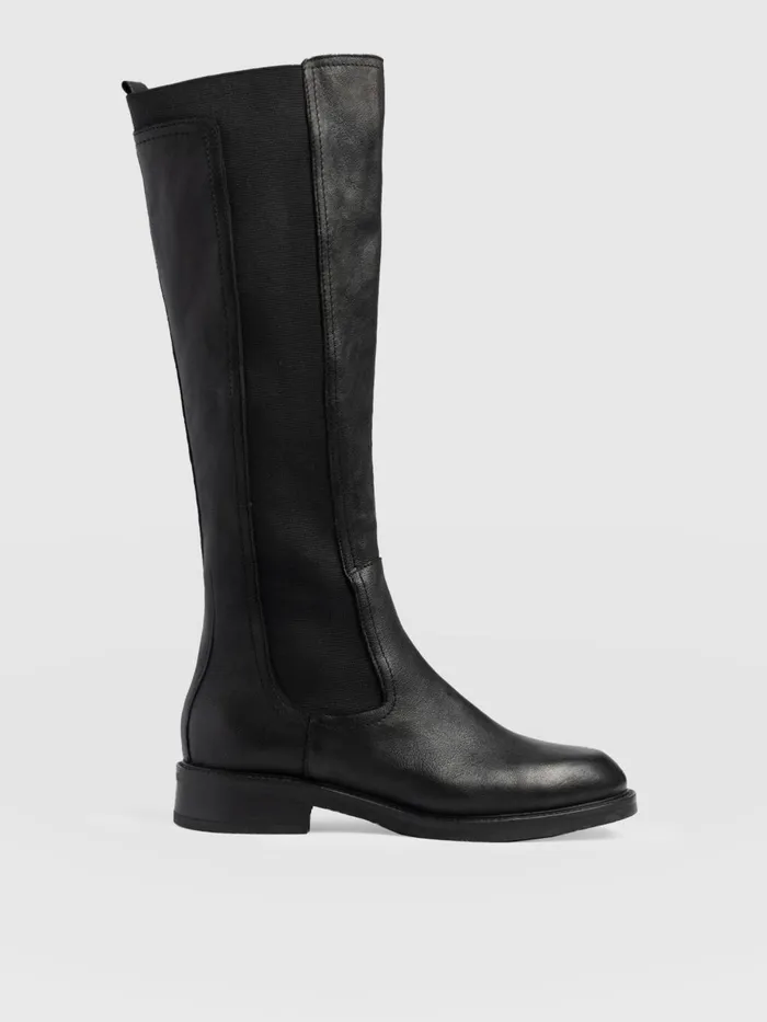 Saint And Sofia Leather Women Evelyn Knee High Boot 8211 Black Black