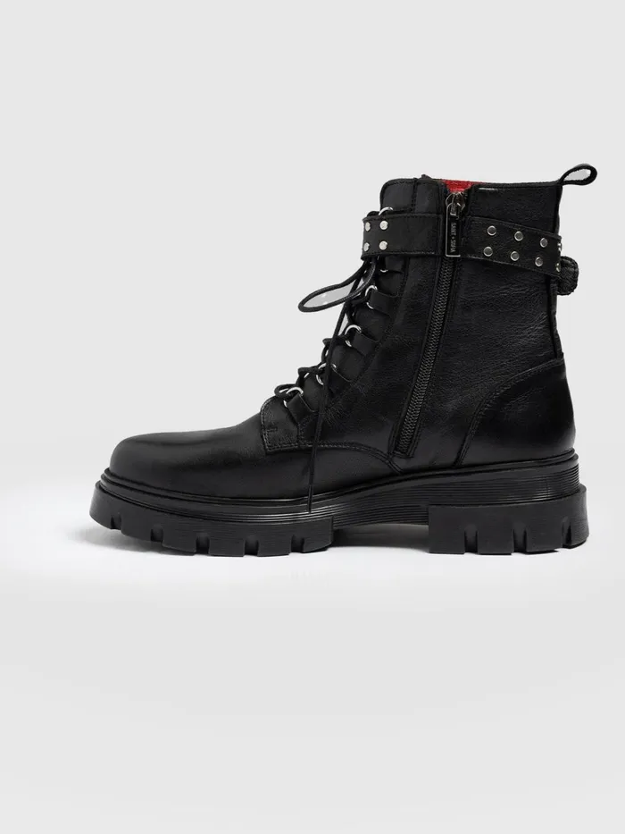 Saint And Sofia Leather Women Southbank Studded Boot 8211 Black Black