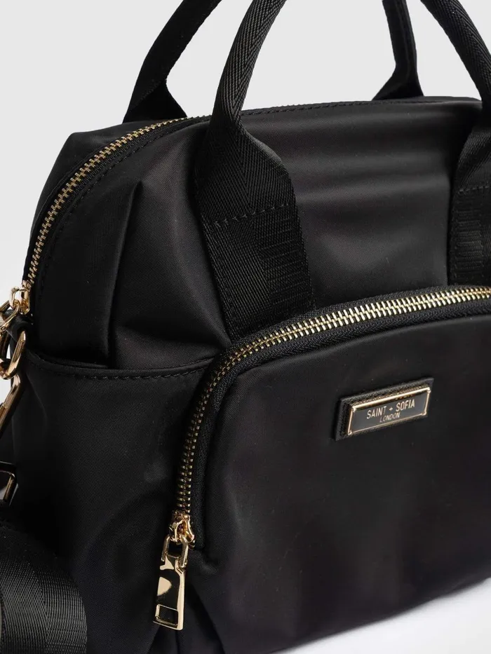 Saint And Sofia Nylon Bags Women Nylon Noho Bag 8211 Black Black