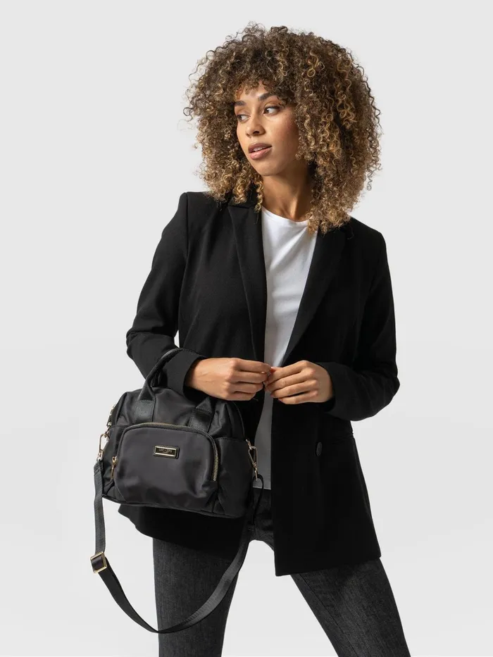 Saint And Sofia Nylon Bags Women Nylon Noho Bag 8211 Black Black