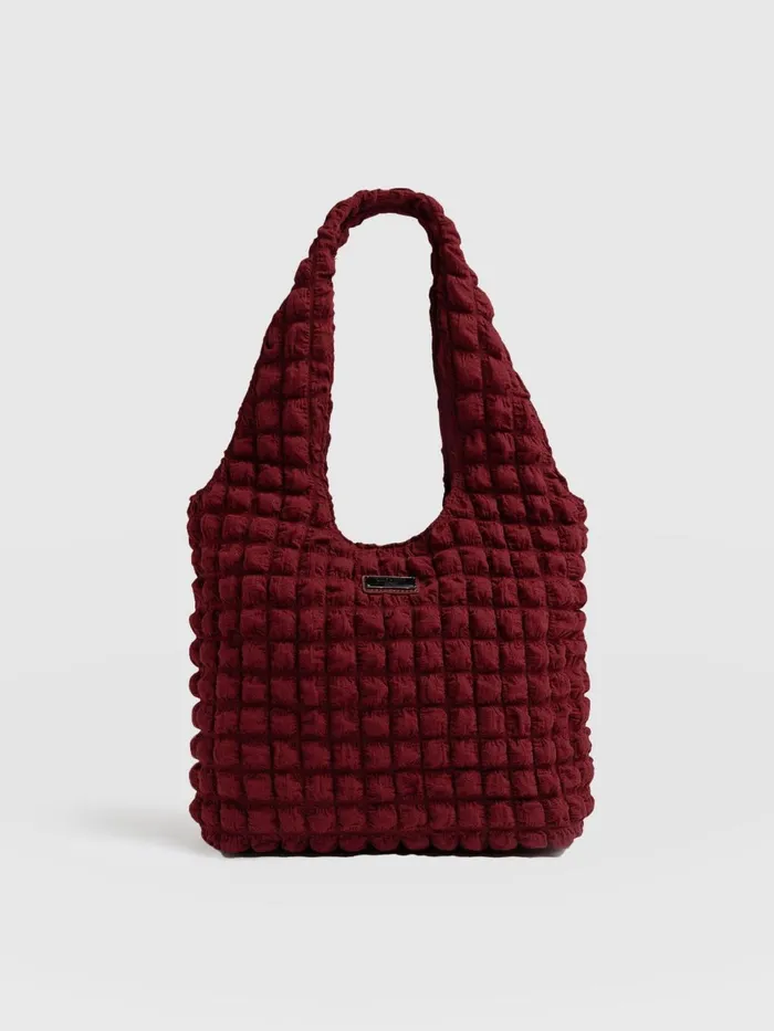 Saint And Sofia Nylon Bags Women Soho Shoulder Tote Bag 8211 Burgundy Burgundy Saint And Sofia Nylon Bags Women Soho Shoulder Tote Bag 8211 Burgundy Burgundy