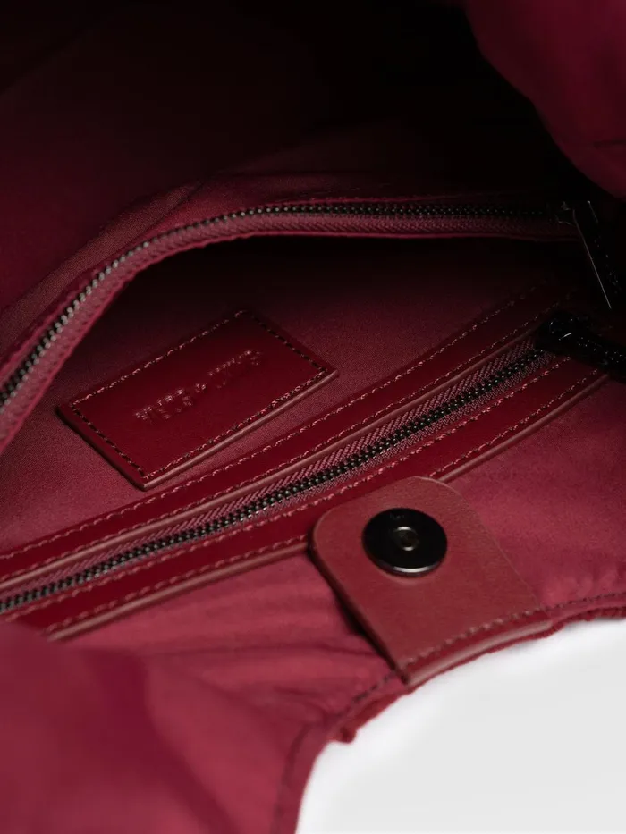 Saint And Sofia Nylon Bags Women Soho Shoulder Tote Bag 8211 Burgundy Burgundy