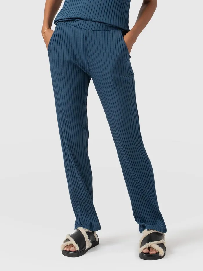 Saint And Sofia Pants Women Apartment Pant 8211 Teal Rib Teal Rib