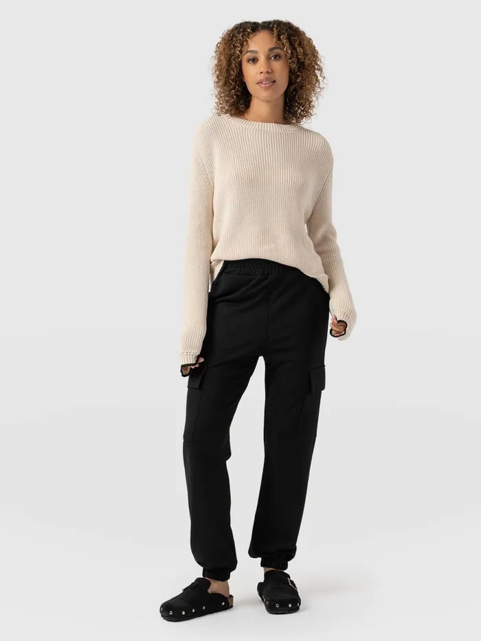 Saint And Sofia Pants Women Cargo Tapered Pant 8211 Black Black