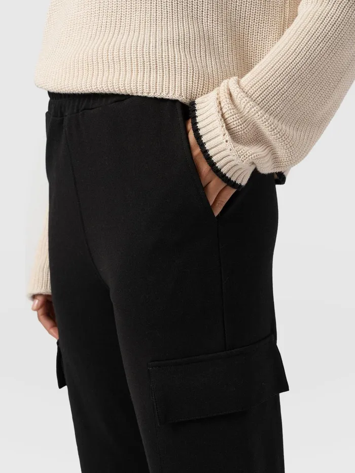 Saint And Sofia Pants Women Cargo Tapered Pant 8211 Black Black