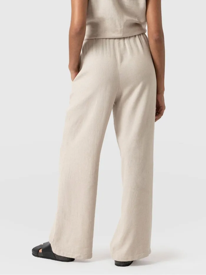 Saint And Sofia Pants Women Corinne Linen Pant 8211 Oatmeal Oatmeal