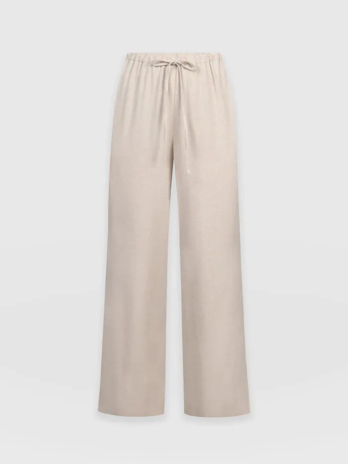 Saint And Sofia Pants Women Corinne Linen Pant 8211 Oatmeal Oatmeal