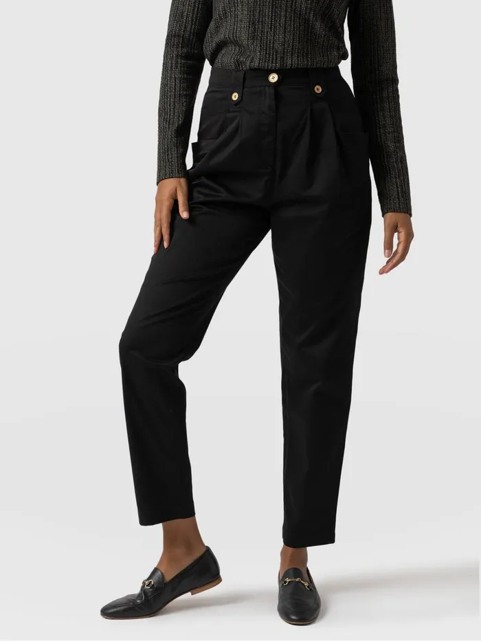 Saint And Sofia Pants Women High Waisted Cargo Pant 8211 Black Black