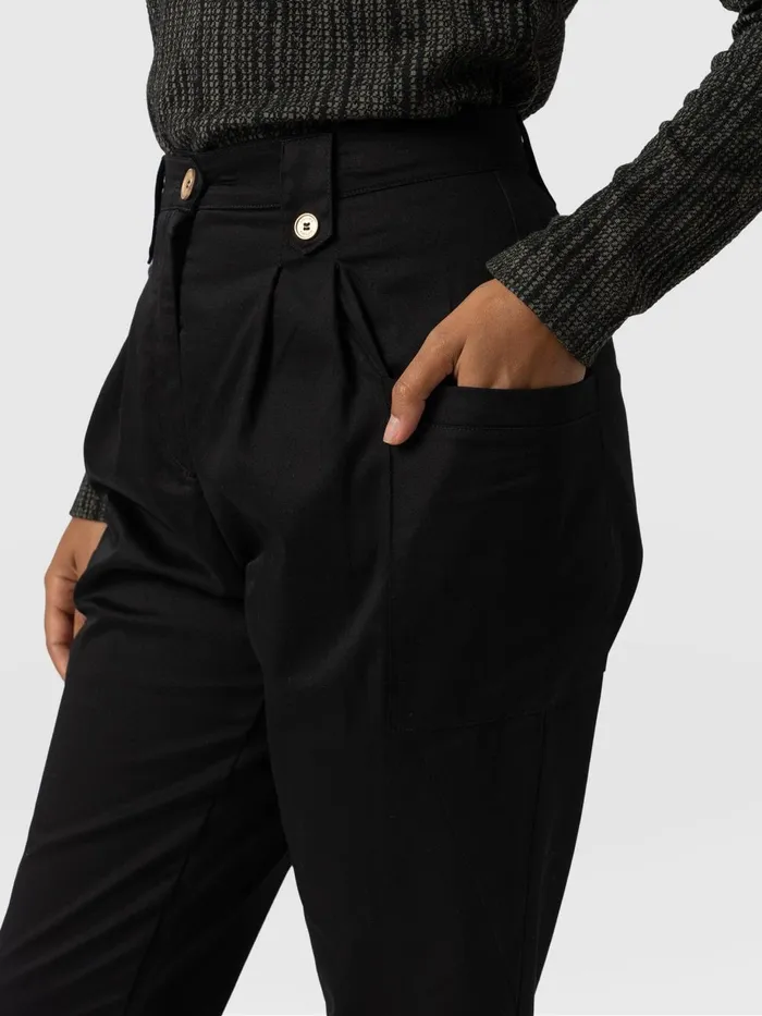Saint And Sofia Pants Women High Waisted Cargo Pant 8211 Black Black