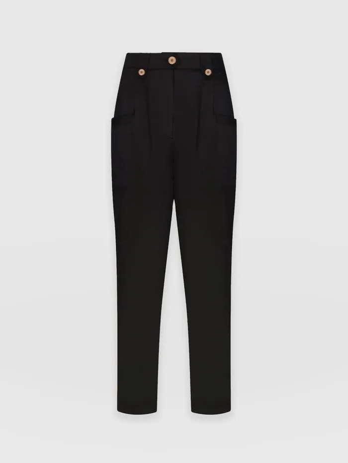 Saint And Sofia Pants Women High Waisted Cargo Pant 8211 Black Black