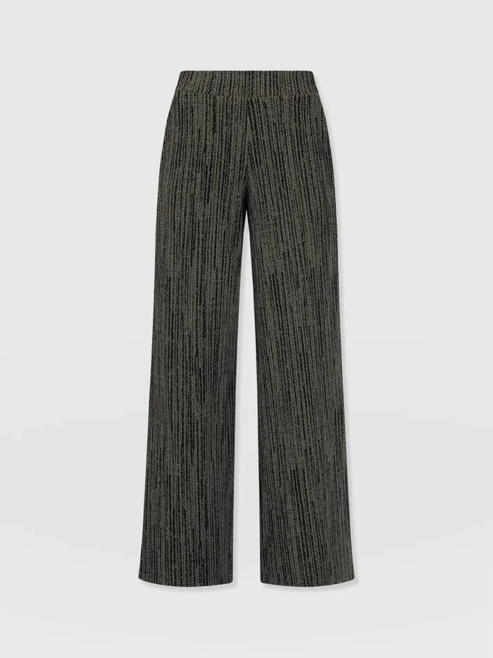 Saint And Sofia Pants Women Keller Wide Leg Pant 8211 Green Texture Green Texture