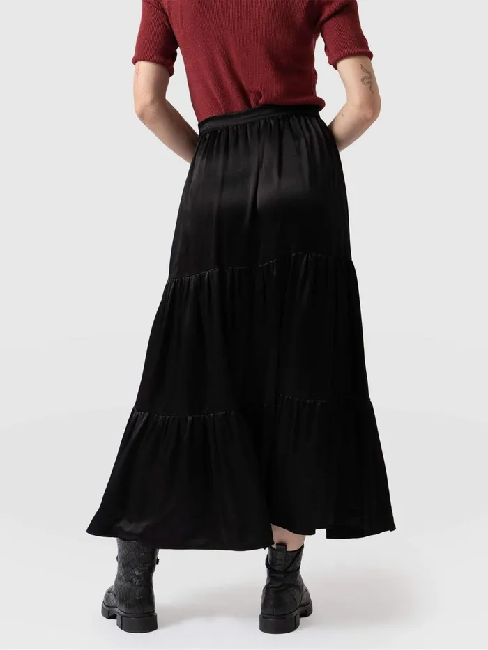 Saint And Sofia Skirts Women Greenwich Skirt 8211 Gloss Black Gloss Black