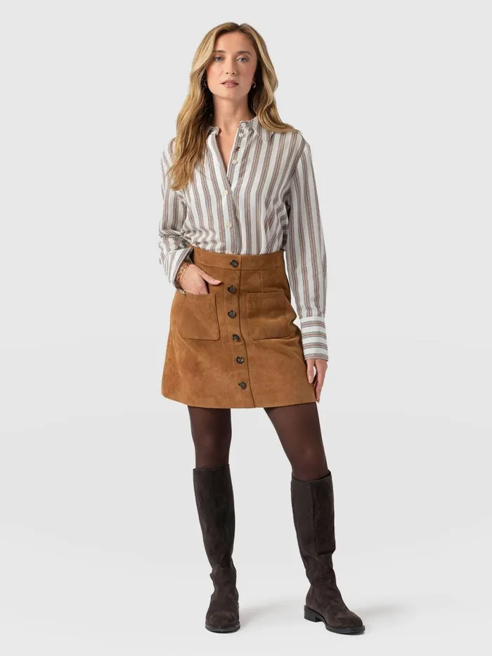 Saint And Sofia Skirts Women Luther Suede Mini 8211 Camel Camel