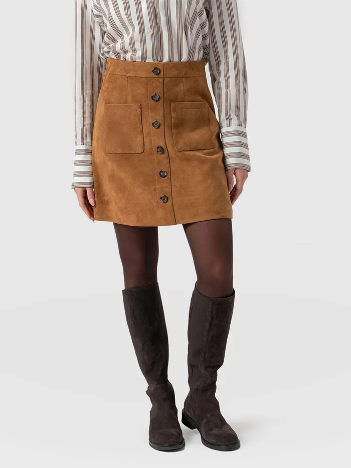 Saint And Sofia Skirts Women Luther Suede Mini 8211 Camel Camel