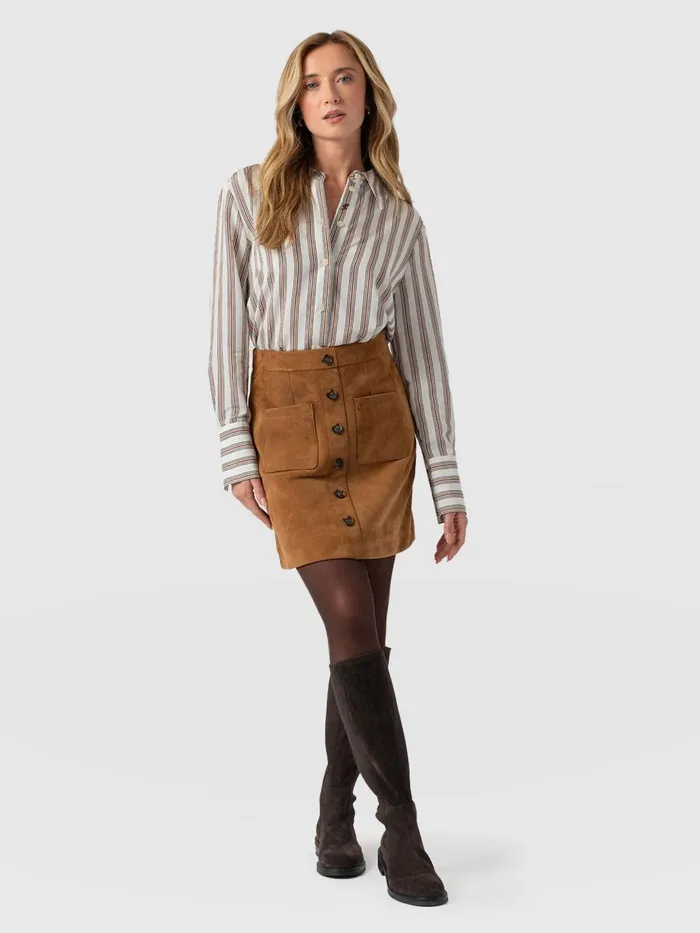 Saint And Sofia Skirts Women Luther Suede Mini 8211 Camel Camel