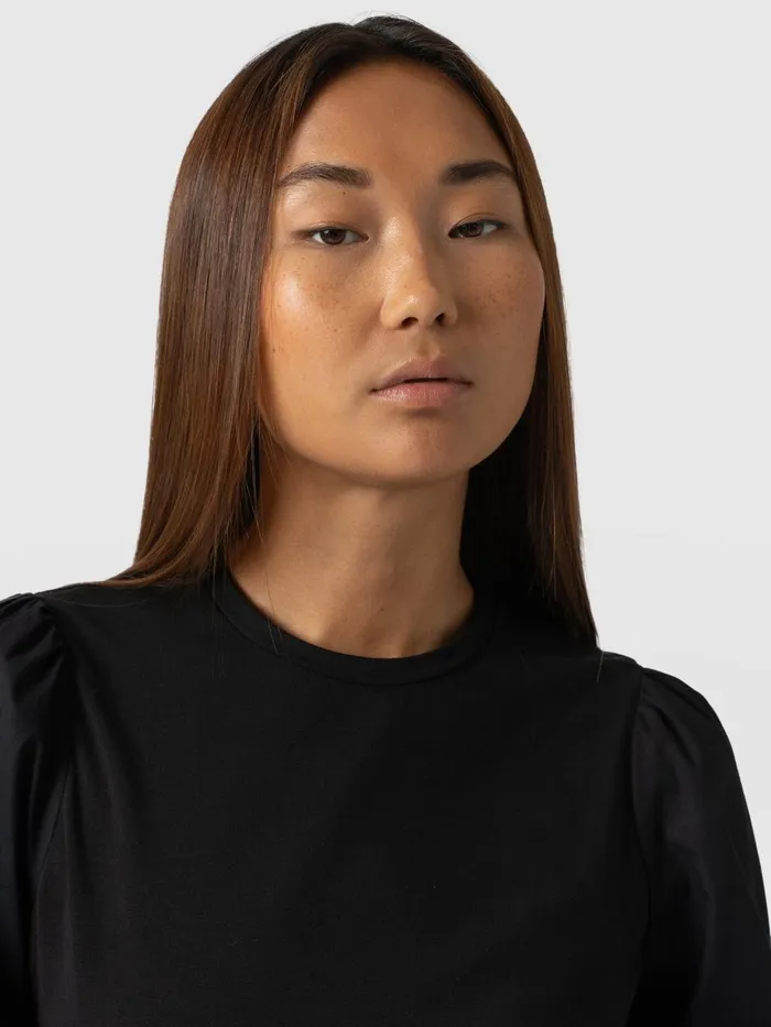 Saint And Sofia TShirts and Tanks Women Eva Mock Shirt 8211 Black Black