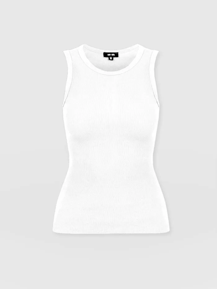 Saint And Sofia TShirts and Tanks Women Nova Racer Vest 8211 White White
