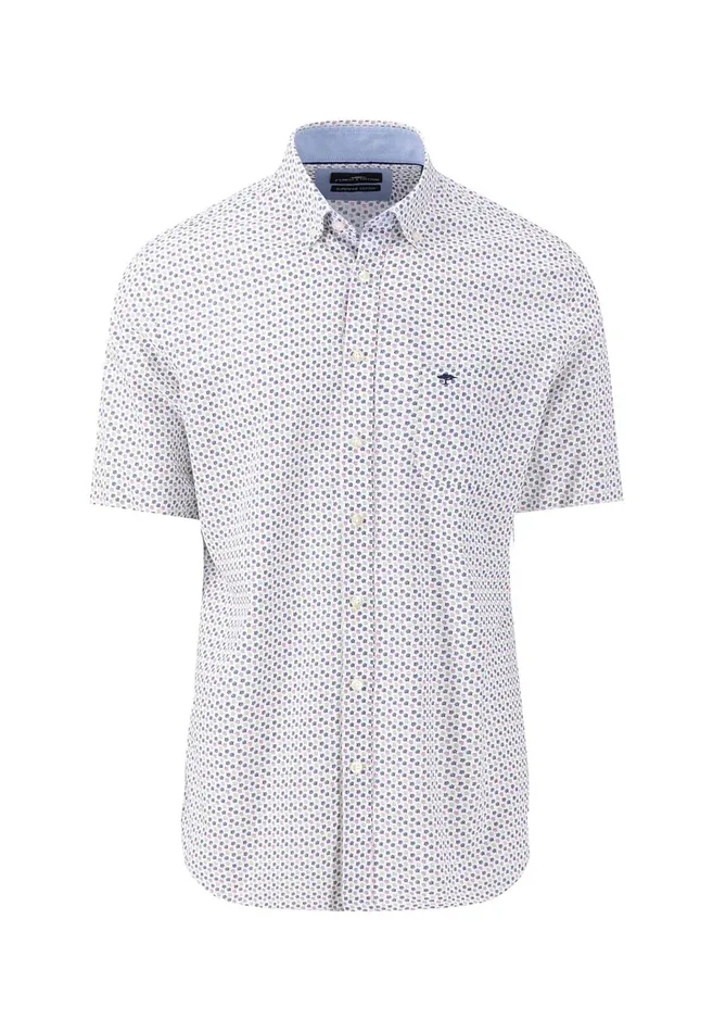 Sale Men FYNCHHATTON Dotted Short sleeved Shirt Made Of Pure Cotton Dusty Lavenderleaf Greenorient Redsummer Breeze Sale Men FYNCHHATTON Dotted Short sleeved Shirt Made Of Pure Cotton Dusty Lavenderleaf Greenorient Redsummer Breeze