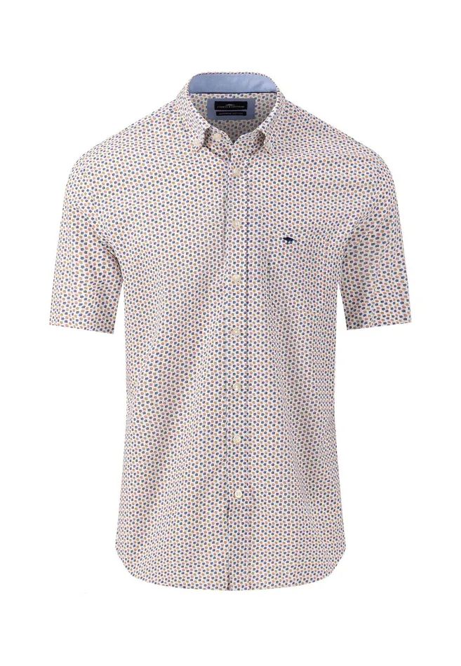 Sale Men FYNCHHATTON Dotted Short sleeved Shirt Made Of Pure Cotton Dusty Lavenderleaf Greenorient Redsummer Breeze Sale Men FYNCHHATTON Dotted Short sleeved Shirt Made Of Pure Cotton Dusty Lavenderleaf Greenorient Redsummer Breeze