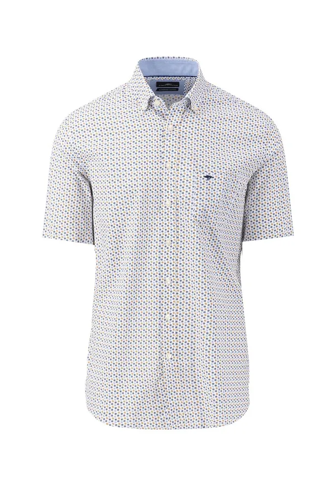 Sale Men FYNCHHATTON Dotted Short sleeved Shirt Made Of Pure Cotton Dusty Lavenderleaf Greenorient Redsummer Breeze Sale Men FYNCHHATTON Dotted Short sleeved Shirt Made Of Pure Cotton Dusty Lavenderleaf Greenorient Redsummer Breeze