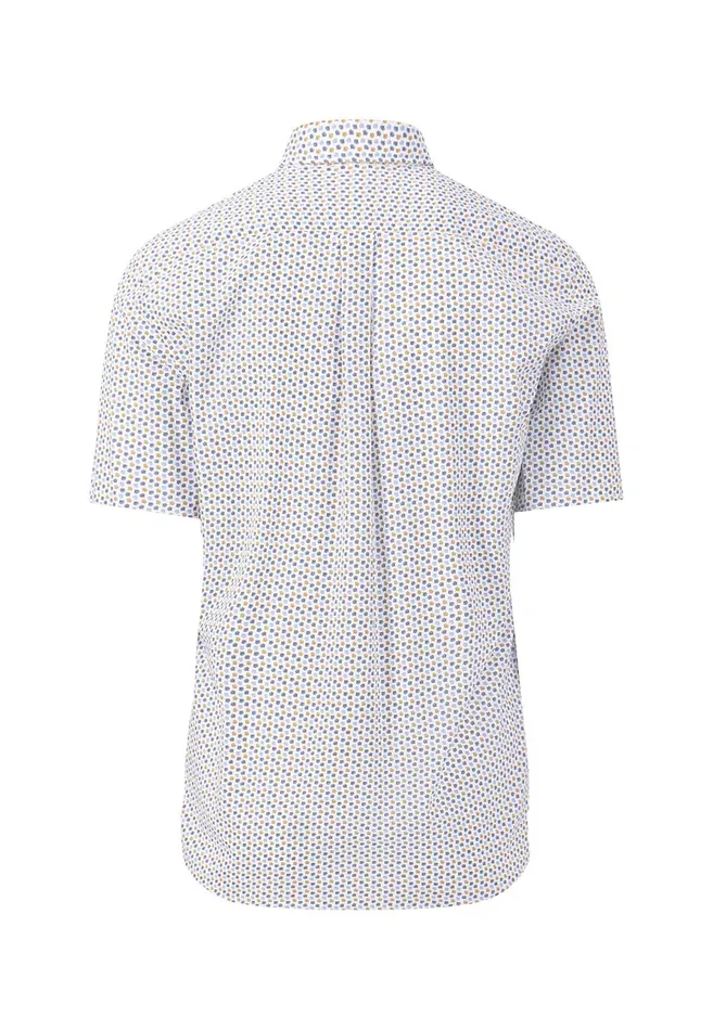 Sale Men FYNCHHATTON Dotted Short sleeved Shirt Made Of Pure Cotton Dusty Lavenderleaf Greenorient Redsummer Breeze Sale Men FYNCHHATTON Dotted Short sleeved Shirt Made Of Pure Cotton Dusty Lavenderleaf Greenorient Redsummer Breeze