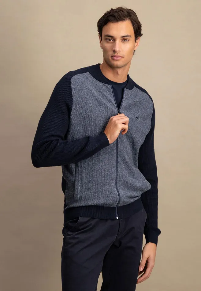 Sale Men FYNCHHATTON Parting Jacket Made Of Cotton In Twocolor Dark Khakinavy
