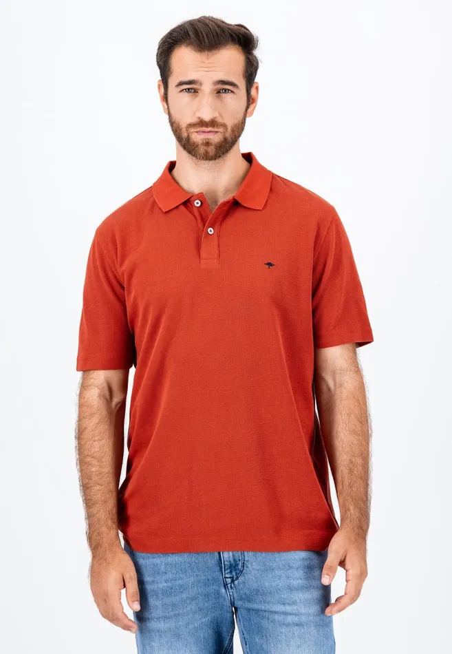 Sale Men FYNCHHATTON Polo Shirt Made Of Cotton Mix With A Logo Detail Rustnavy Sale Men FYNCHHATTON Polo Shirt Made Of Cotton Mix With A Logo Detail Rustnavy