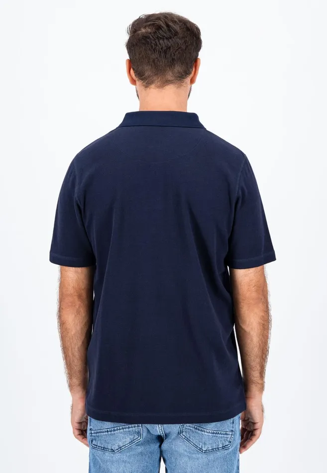 Sale Men FYNCHHATTON Polo Shirt Made Of Cotton Mix With A Logo Detail Rustnavy