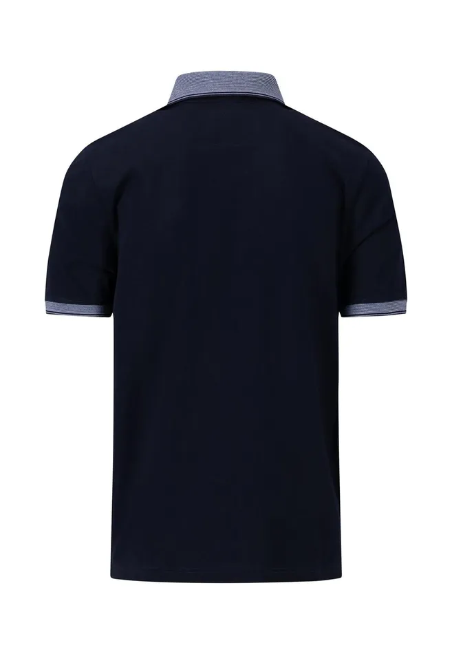 Sale Men FYNCHHATTON Polo Shirt With Contrast Details Navysummer Breeze Sale Men FYNCHHATTON Polo Shirt With Contrast Details Navysummer Breeze