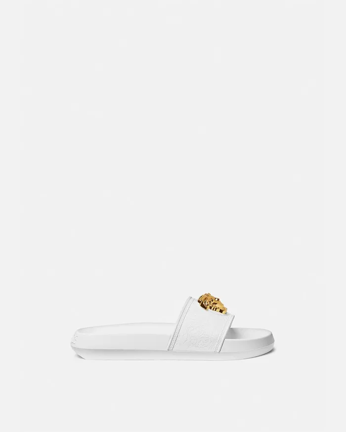 Sandals Women Versace Palazzo Slides White