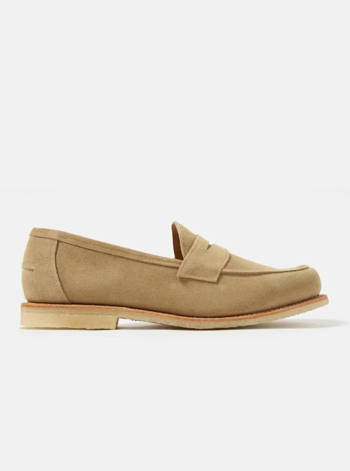 Sanders For Edwin Loafer In Milkshake Suede Men Universal Works Footwear