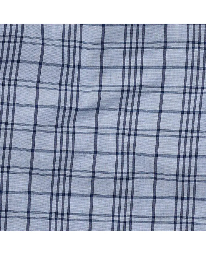 Savile Row Company Blue Check Cotton Lounge Pants Blue Navy Check Men Lounge Pants