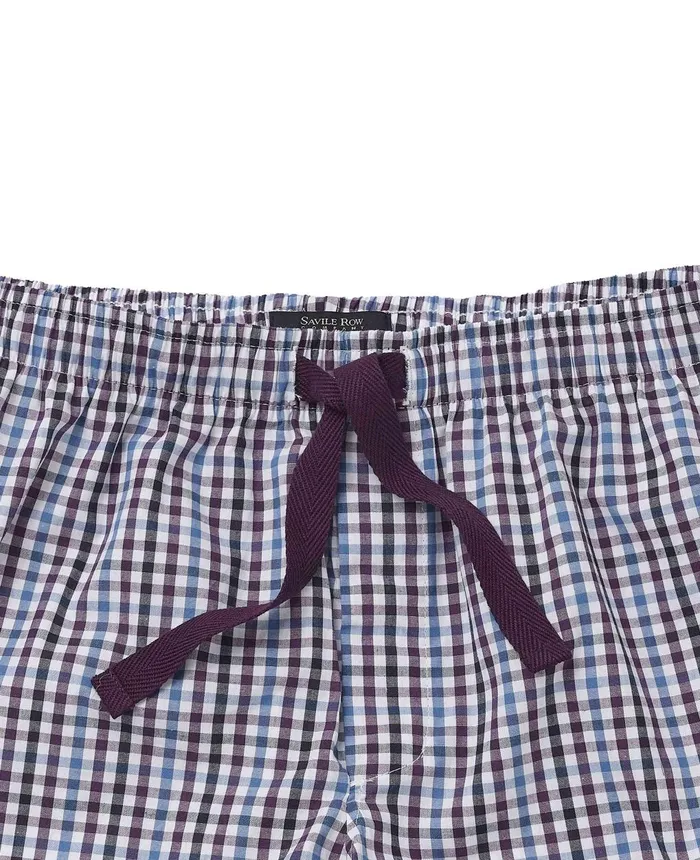 Savile Row Company Blue Multi Check Cotton Lounge Shorts Blue Multi Check Men Lounge Shorts Savile Row Company Blue Multi Check Cotton Lounge Shorts Blue Multi Check Men Lounge Shorts