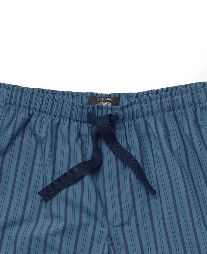 Savile Row Company Blue Navy Stripe Cotton Lounge Shorts Blue Navy Stripe Men Lounge Shorts Savile Row Company Blue Navy Stripe Cotton Lounge Shorts Blue Navy Stripe Men Lounge Shorts